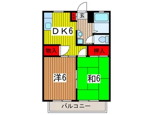 ベルシェ松井【2階】の間取り