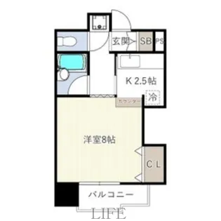 フェアフィールド白石【8階】の間取り