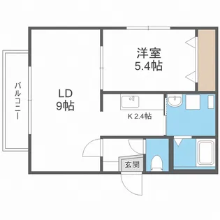 Calore栄町(カローレ栄町)【3階】の間取り