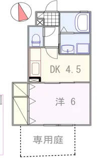 コンフォート花田II【1階】の間取り