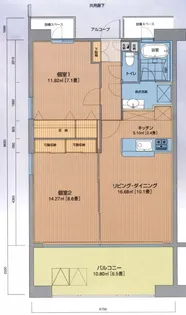 甲府レジデンス【8階】の間取り