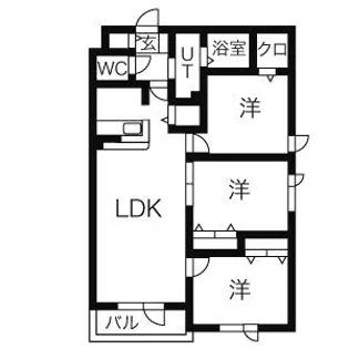 白南ハイツI【2階】の間取り