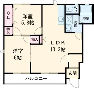 セントレアハイツナカムラ【2階】の間取り