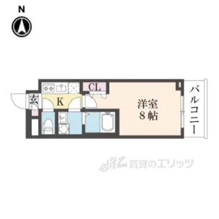 グランカーサ京都駅前【4階】の間取り