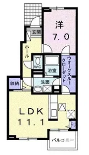 コンフォートK 十壱番館【1階】の間取り