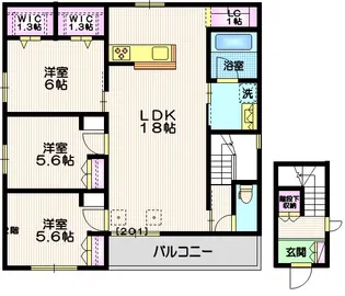 Olive八雲【2階】の間取り
