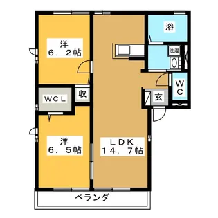 ビーフォレスト【1階】の間取り
