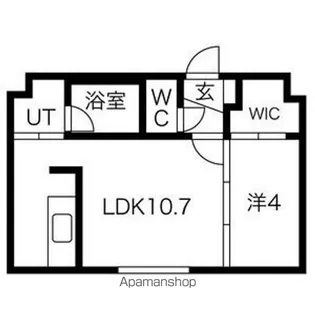 シャンテ南7条【3階】の間取り