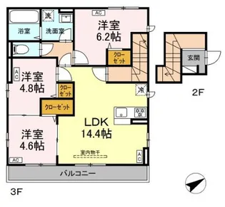 セレスティア江北の間取り