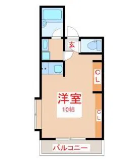 ビックバーンズマンション谷山A棟【1階】の間取り