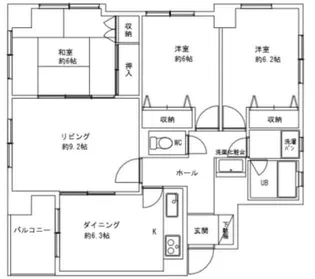横浜コスタセイス【5階】の間取り