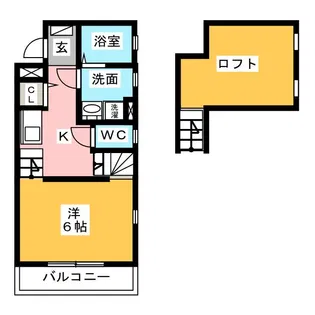 クオーレ松実II【1階】の間取り