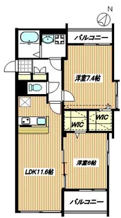 ラレースガーデン【2階】の間取り