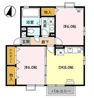 リビングタウンいせ D【2階】の間取り