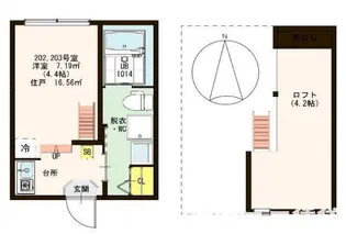 ハーモニーテラス青井【2階】の間取り