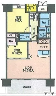 オークランドアサート小倉【5階】の間取り