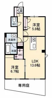 ヴィラ・ボナール【1階】の間取り