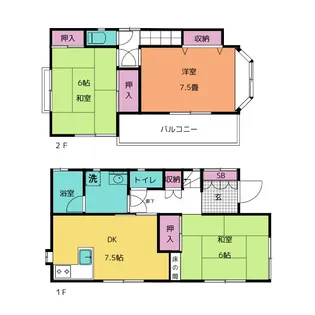 神奈川県横浜市港南区下永谷5【一戸建】の間取り