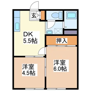 パナハイツ清水【2階】の間取り