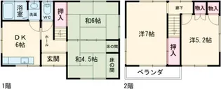 徳島県板野郡藍住町矢上字江ノ口【一戸建】の間取り