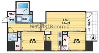 JASPER御堂筋本町【6階】の間取り