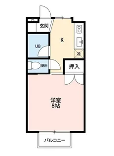 コーポ宮本B【1階】の間取り