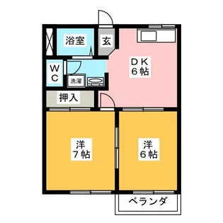 ソレーユミツムロB【2階】の間取り