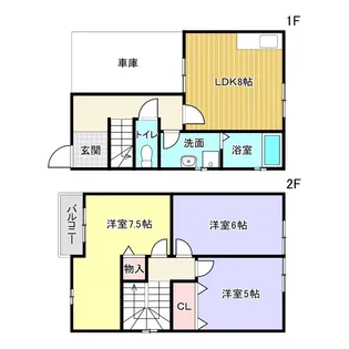 奈良県奈良市法蓮町【一戸建】の間取り