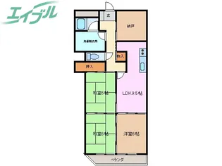 プラザ1986【9階】の間取り