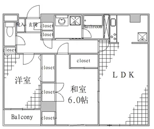 東京都江東区木場2【マンション】の間取り