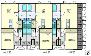 EAST TOWN(イーストタウン)B棟【1階】の間取り