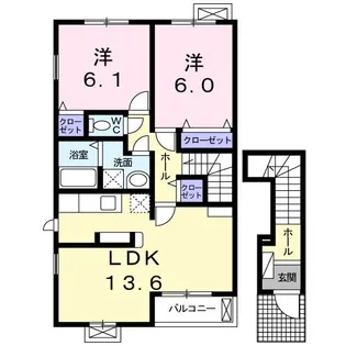 ティアラII【2階】の間取り
