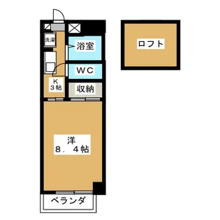 クレイタスパークII【3階】の間取り