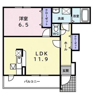 ブルーム ガーデン【1階】の間取り
