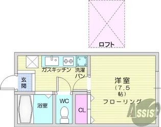 コーポサンパレス【2階】の間取り