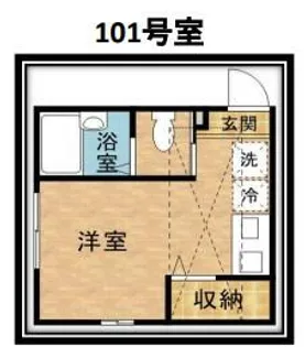 ハーミットクラブハウス六角橋【1階】の間取り