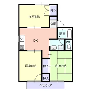 セジュールF【2階】の間取り