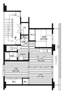 ビレッジハウス櫛形2号棟【5階】の間取り