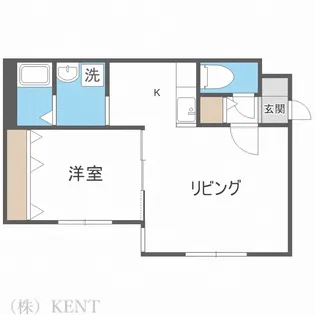 レストシティ琴似【2階】の間取り