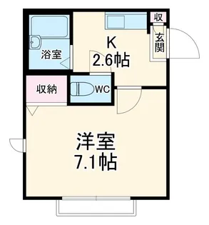 メルベーユ湘南【1階】の間取り