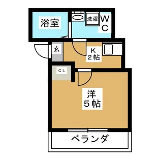 1Kの間取り画像