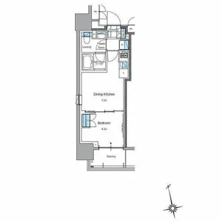 J.リヴェール上野入谷フロント【3階】の間取り
