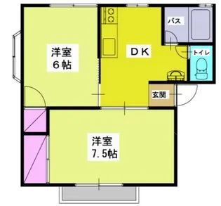 2DKの間取り画像