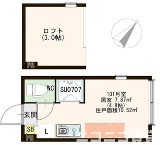 東京都世田谷区野沢4【アパート】の間取り