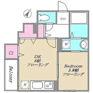 ソレアード桜坂【2階】の間取り