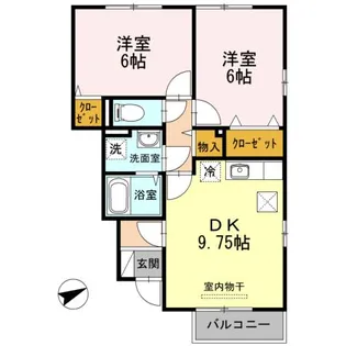 パインツリー A棟【1階】の間取り