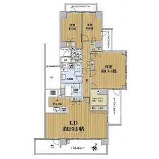 コスモ豊洲レジデンスブレアコート【7階】の間取り