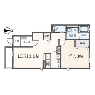 le boisあかね台 A【1階】の間取り