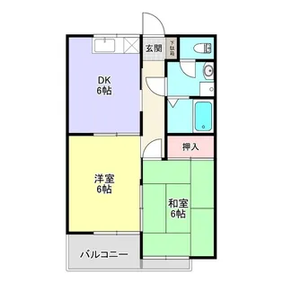 興産スカイハイツIV【2階】の間取り