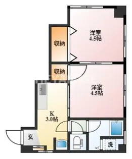 魚の町七福ビル【5階】の間取り